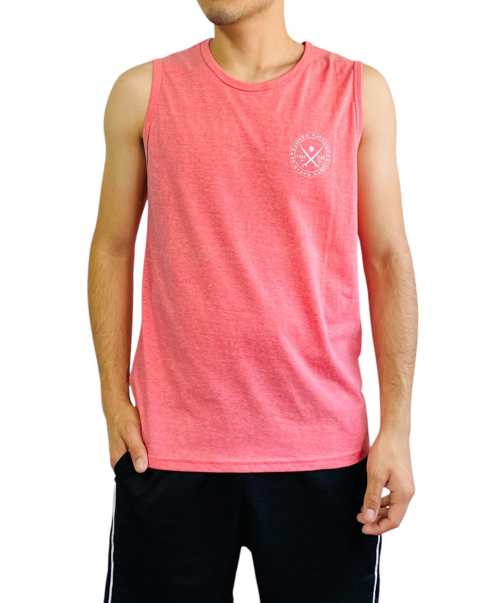 Remera s/manga de Hombre Estampada