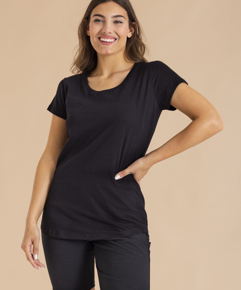 Remera Mujer BASIC M/C C/RED lisa