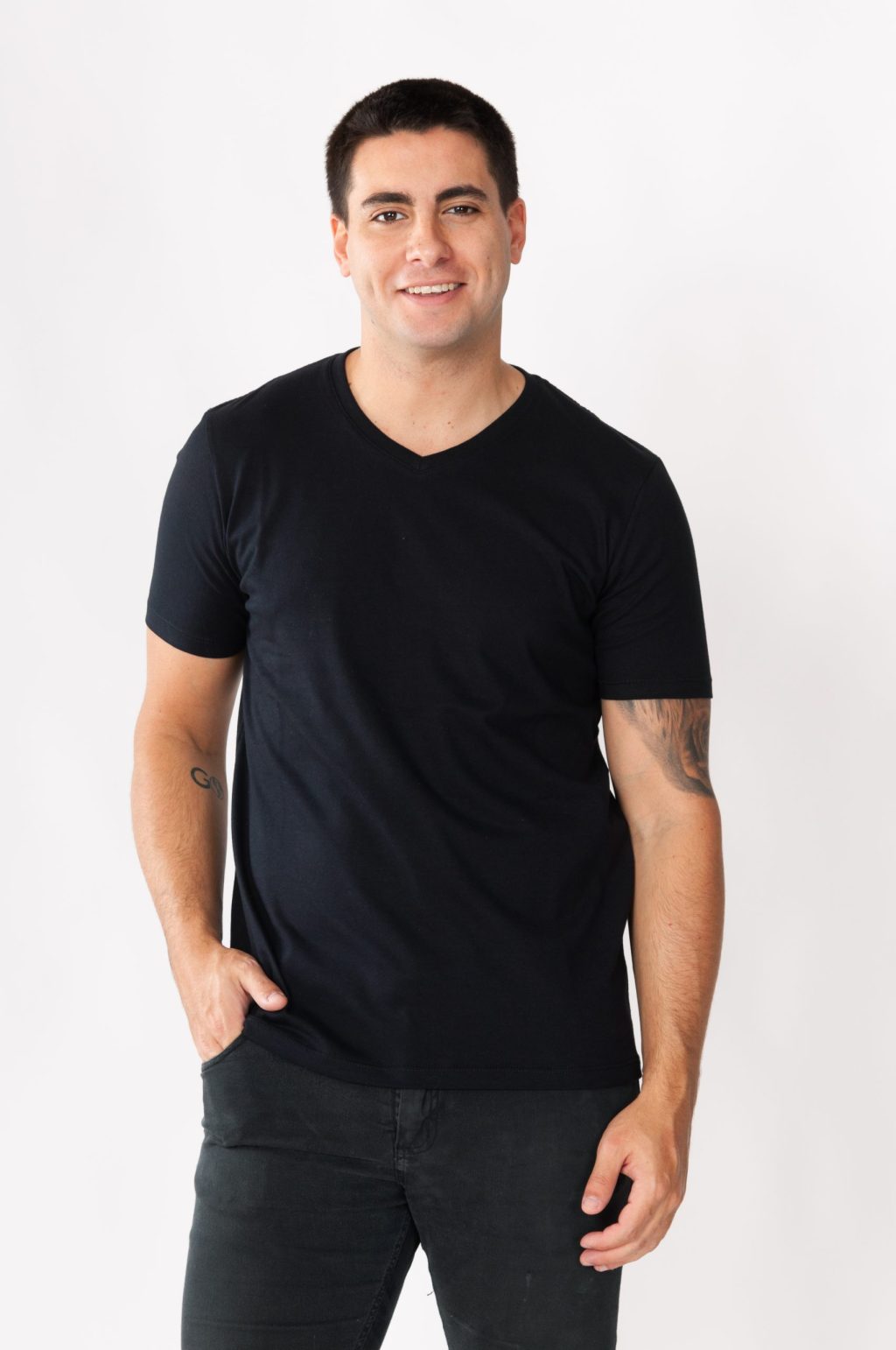 Remera Hombre Basic C/V M/C T1 al T5 - Image 3