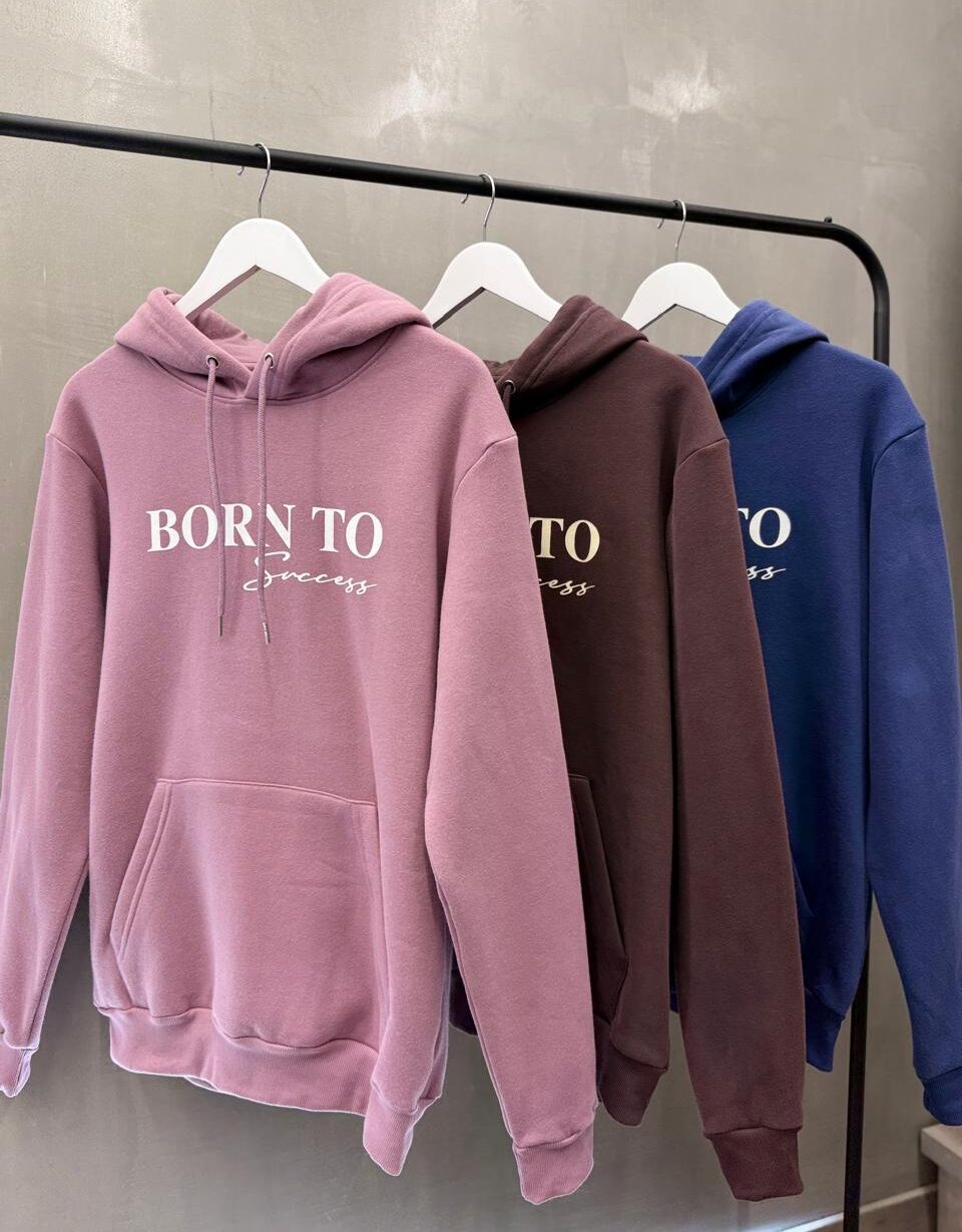 Buzo Canguro Indigo BORN TO SUCCESS