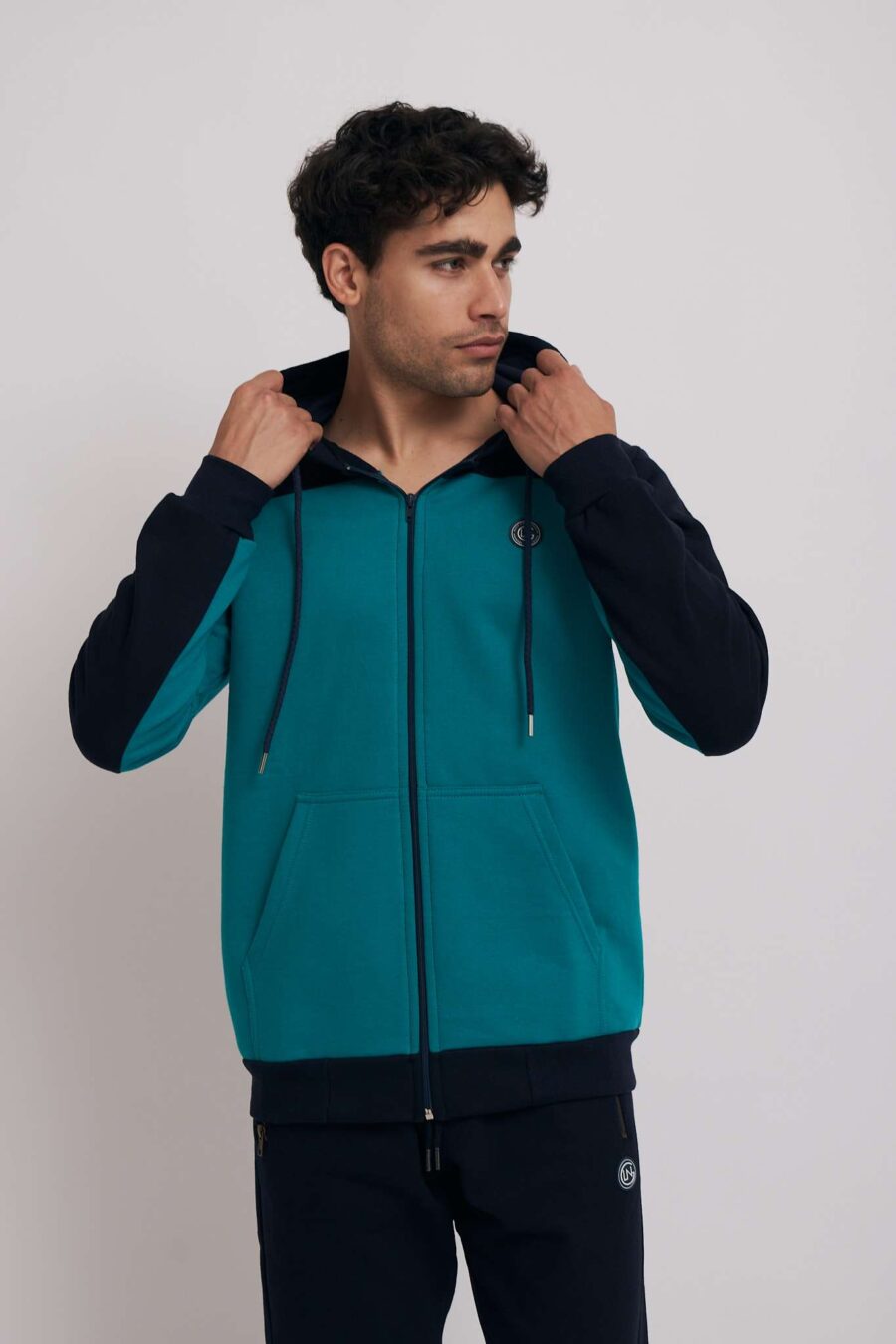 Campera Hombre Manga Combinada